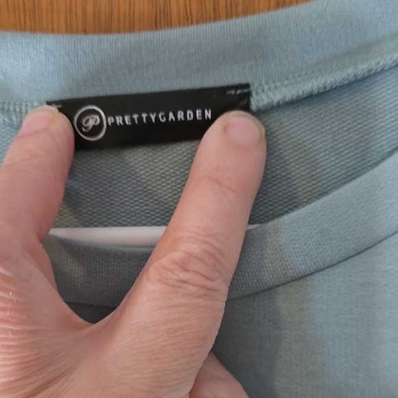 Pretty Garden, Pale Blue Babydoll Dress Size M. - Picture 2 of 4